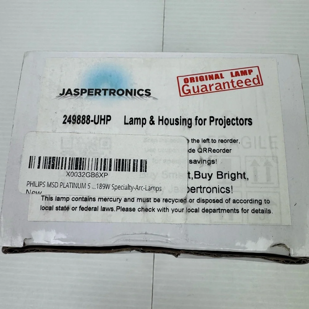 New Philips MSD Platinum 5R 189W Projector Lamp -Jaspertronics 249888-UHP